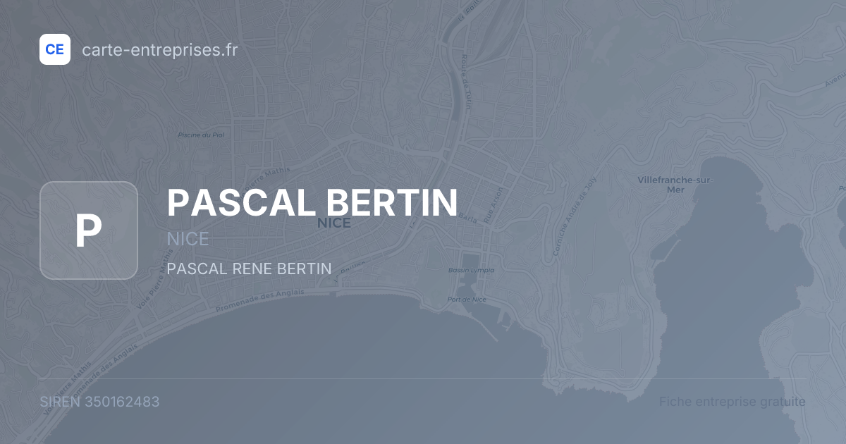 PASCAL BERTIN — 350162483 — fiche entreprise