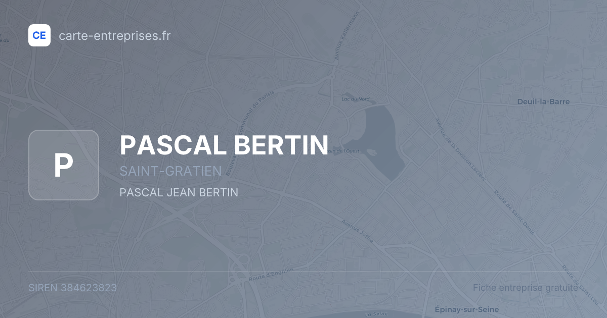 PASCAL BERTIN — 384623823 — fiche entreprise