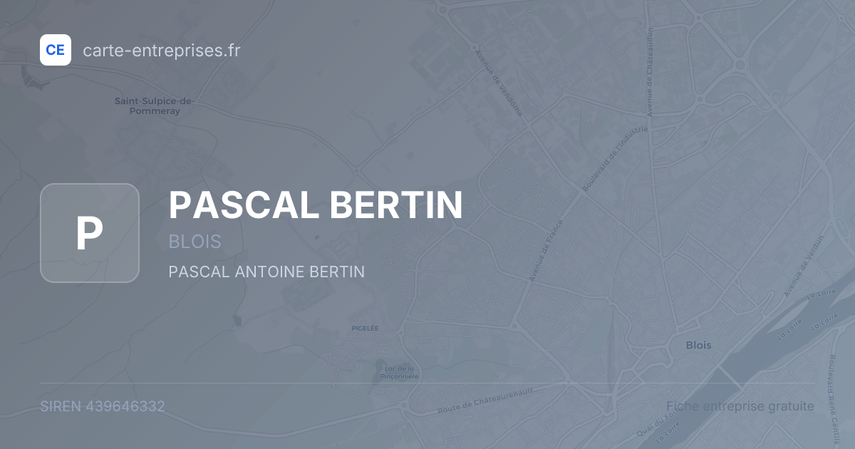 PASCAL BERTIN — 439646332 — fiche entreprise