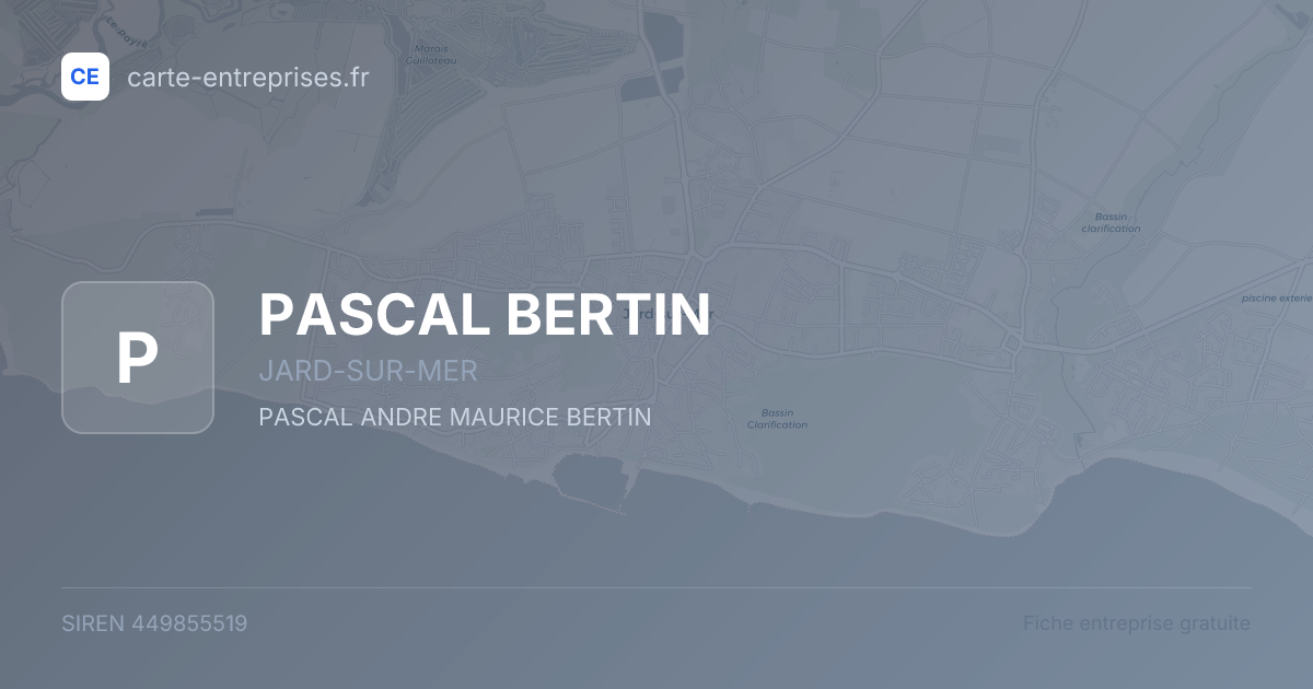 PASCAL BERTIN — 449855519 — fiche entreprise