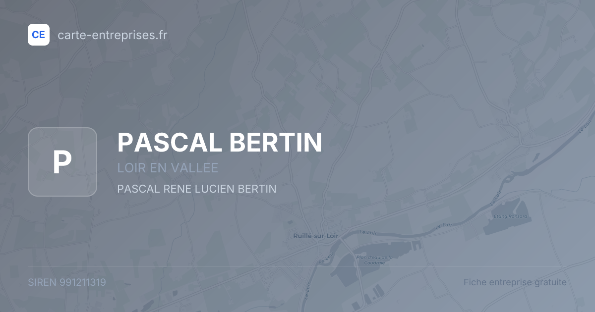 PASCAL BERTIN — 991211319 — fiche entreprise