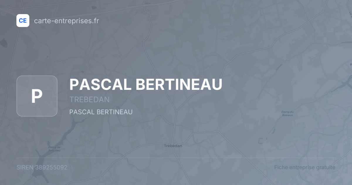 PASCAL BERTINEAU — 389255092 — fiche entreprise