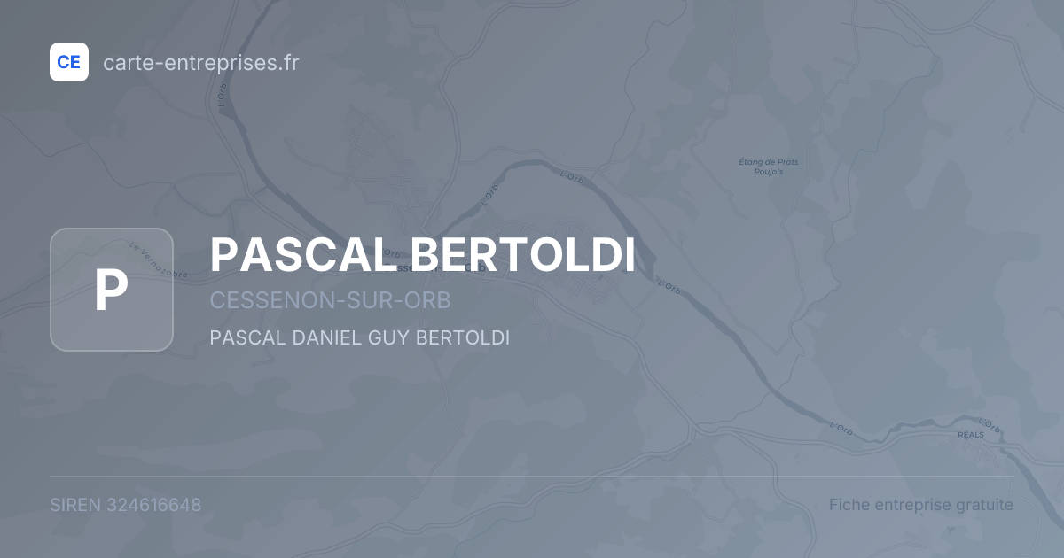 PASCAL BERTOLDI — 324616648 — fiche entreprise