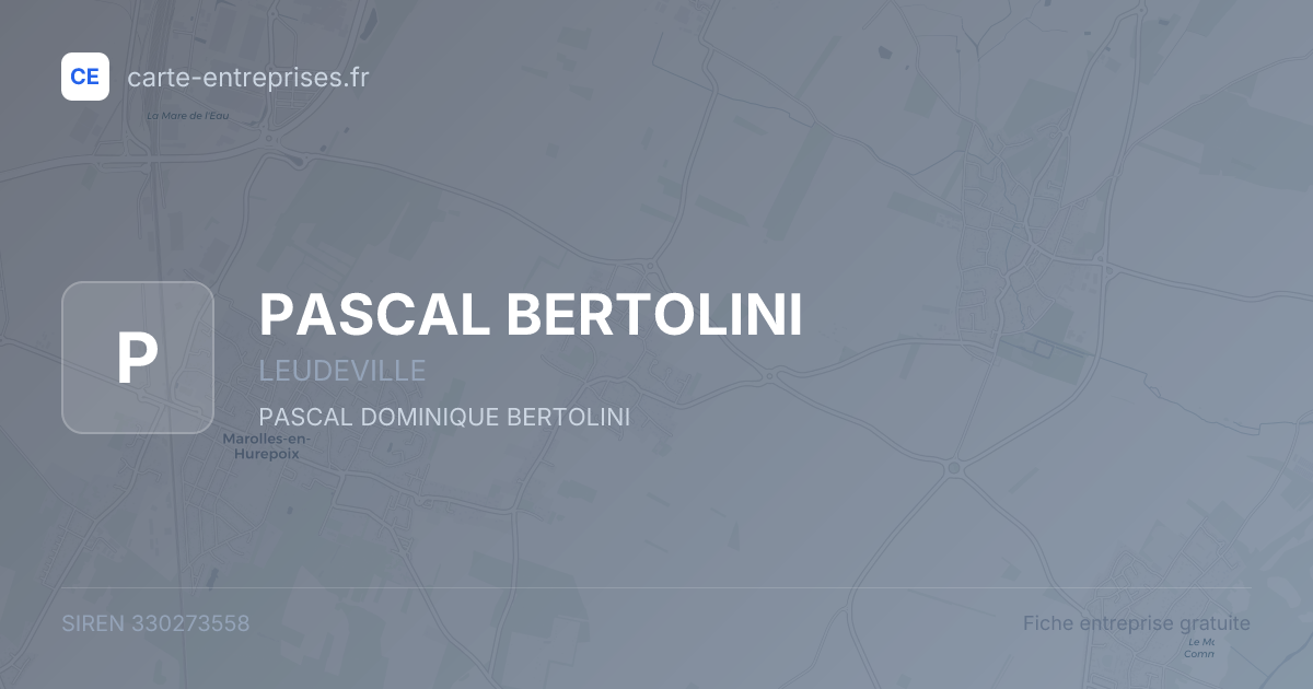 PASCAL BERTOLINI — 330273558 — fiche entreprise