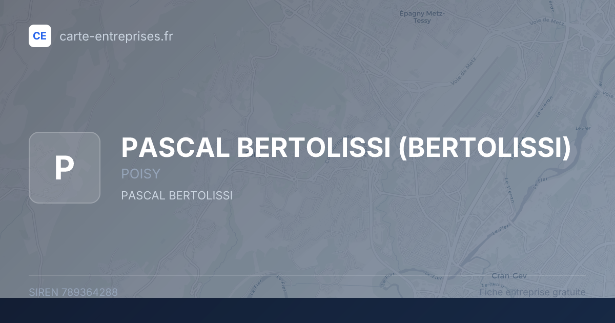 PASCAL BERTOLISSI (BERTOLISSI) — 789364288 — fiche entreprise