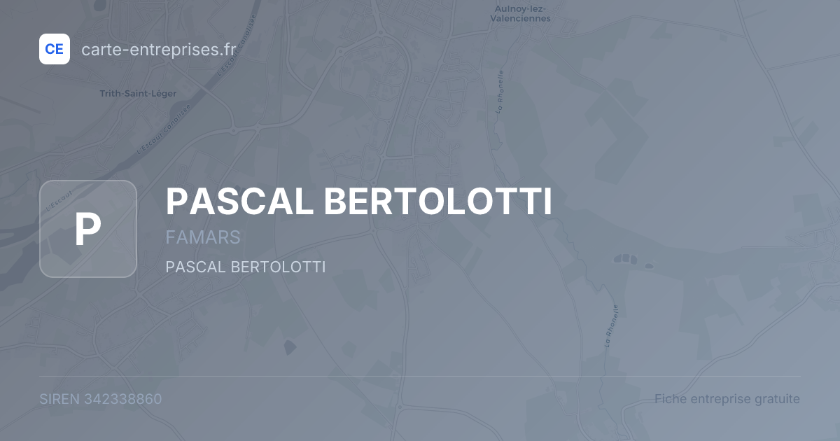 PASCAL BERTOLOTTI — 342338860 — fiche entreprise