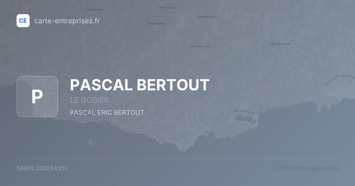 PASCAL BERTOUT — 350254355 — fiche entreprise