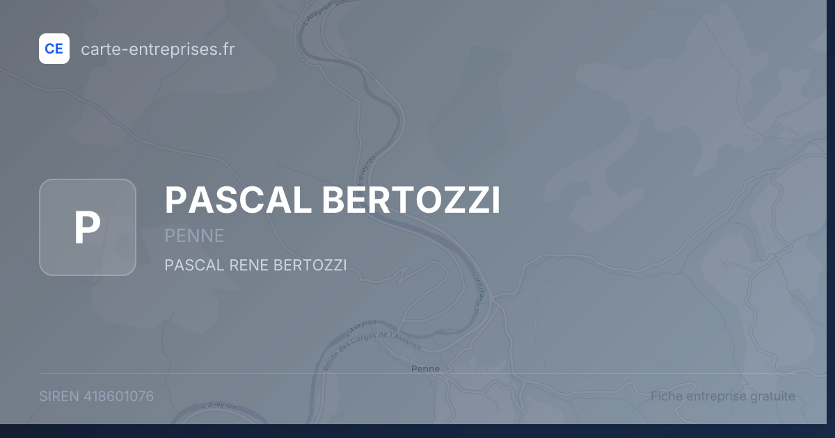 PASCAL BERTOZZI — 418601076 — fiche entreprise