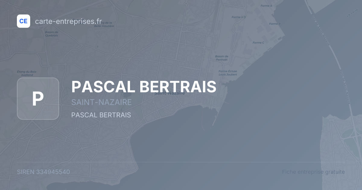 PASCAL BERTRAIS — 334945540 — fiche entreprise
