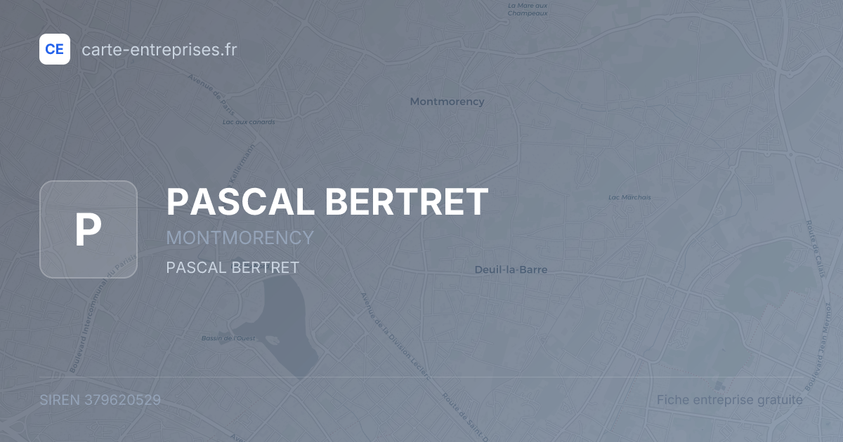 PASCAL BERTRET — 379620529 — fiche entreprise