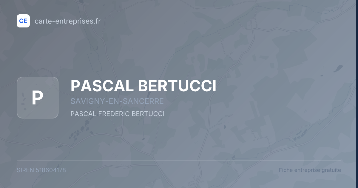 PASCAL BERTUCCI — 518604178 — fiche entreprise