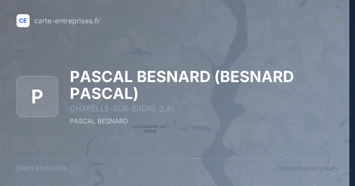 PASCAL BESNARD (BESNARD PASCAL) — 452561855 — fiche entreprise