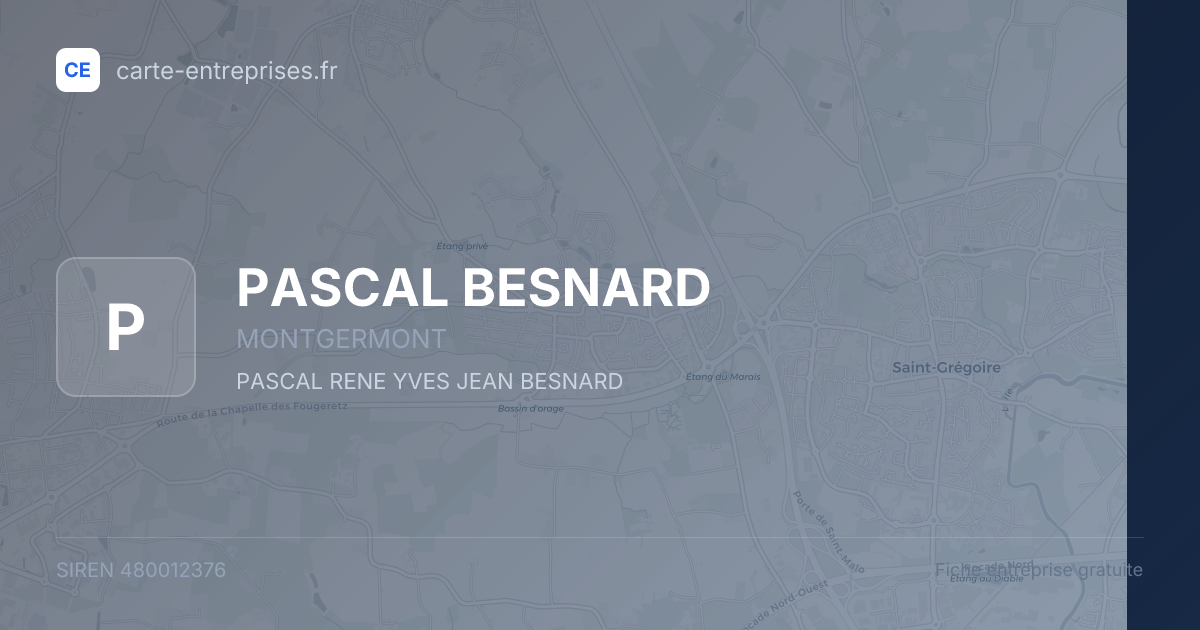 PASCAL BESNARD — 480012376 — fiche entreprise