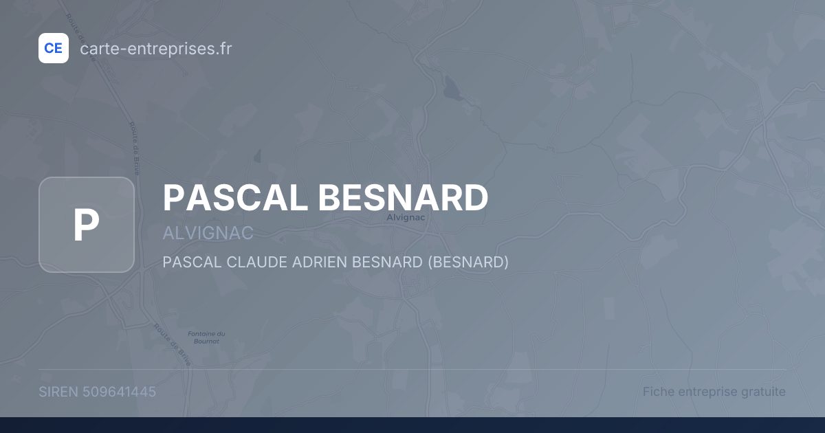PASCAL BESNARD — 509641445 — fiche entreprise
