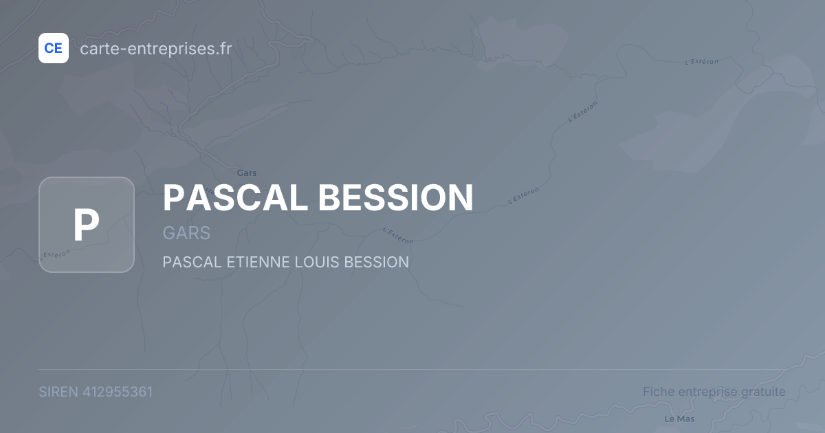 PASCAL BESSION — 412955361 — fiche entreprise