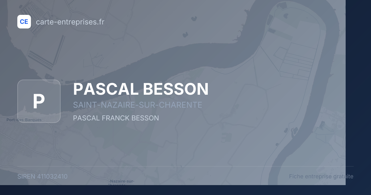 PASCAL BESSON — 411032410 — fiche entreprise