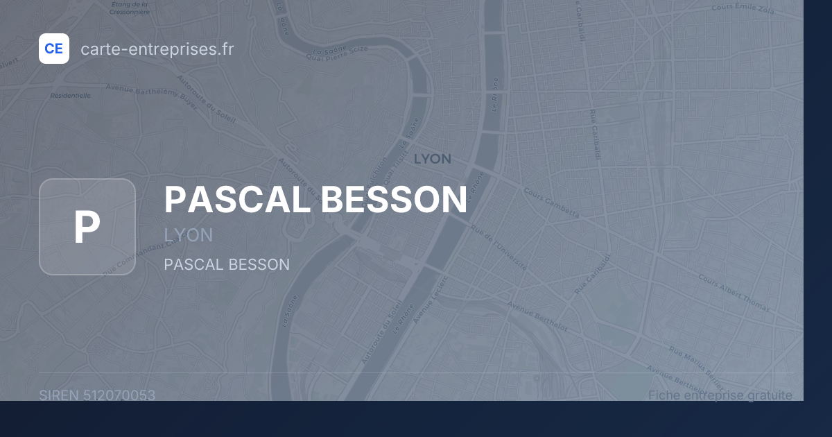 PASCAL BESSON — 512070053 — fiche entreprise