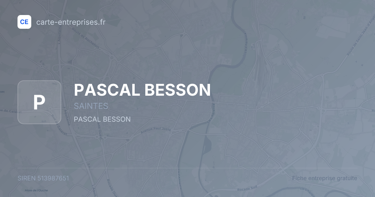 PASCAL BESSON — 513987651 — fiche entreprise