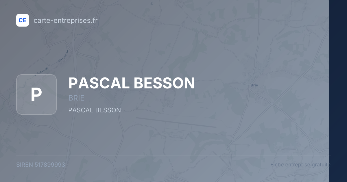 PASCAL BESSON — 517899993 — fiche entreprise