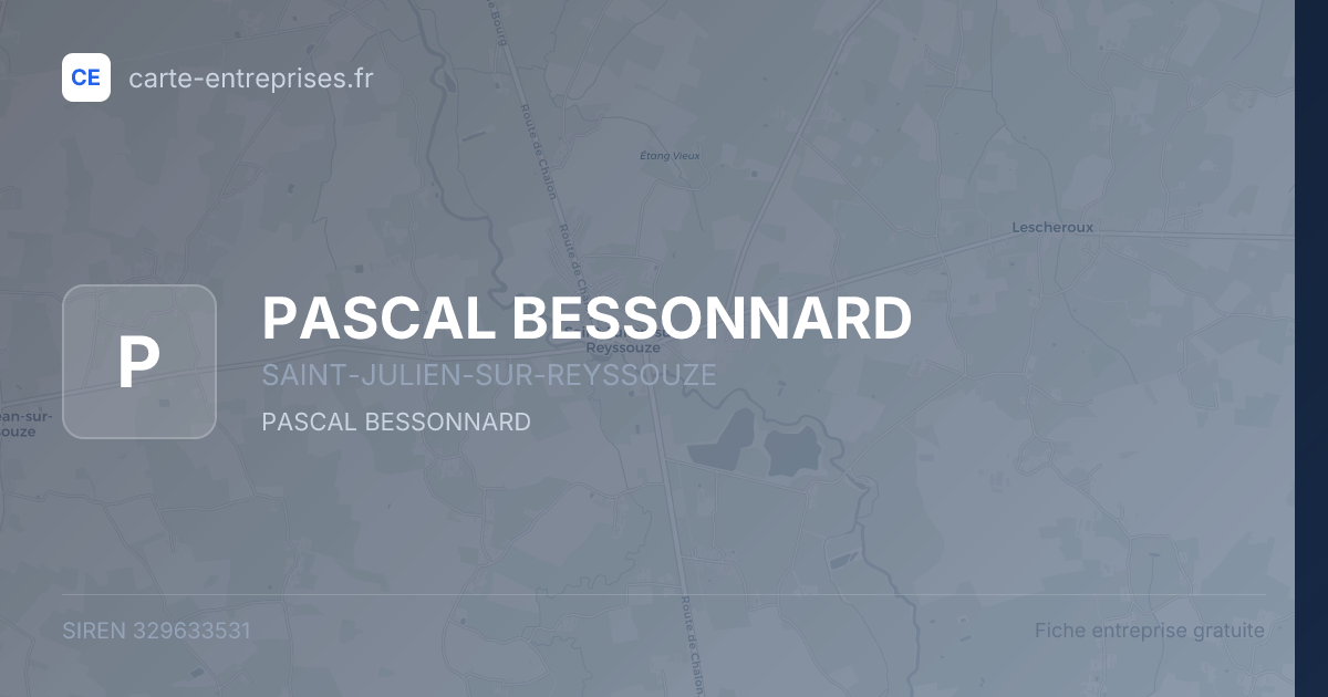 PASCAL BESSONNARD — 329633531 — fiche entreprise