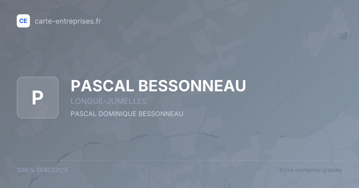 PASCAL BESSONNEAU — 394533129 — fiche entreprise