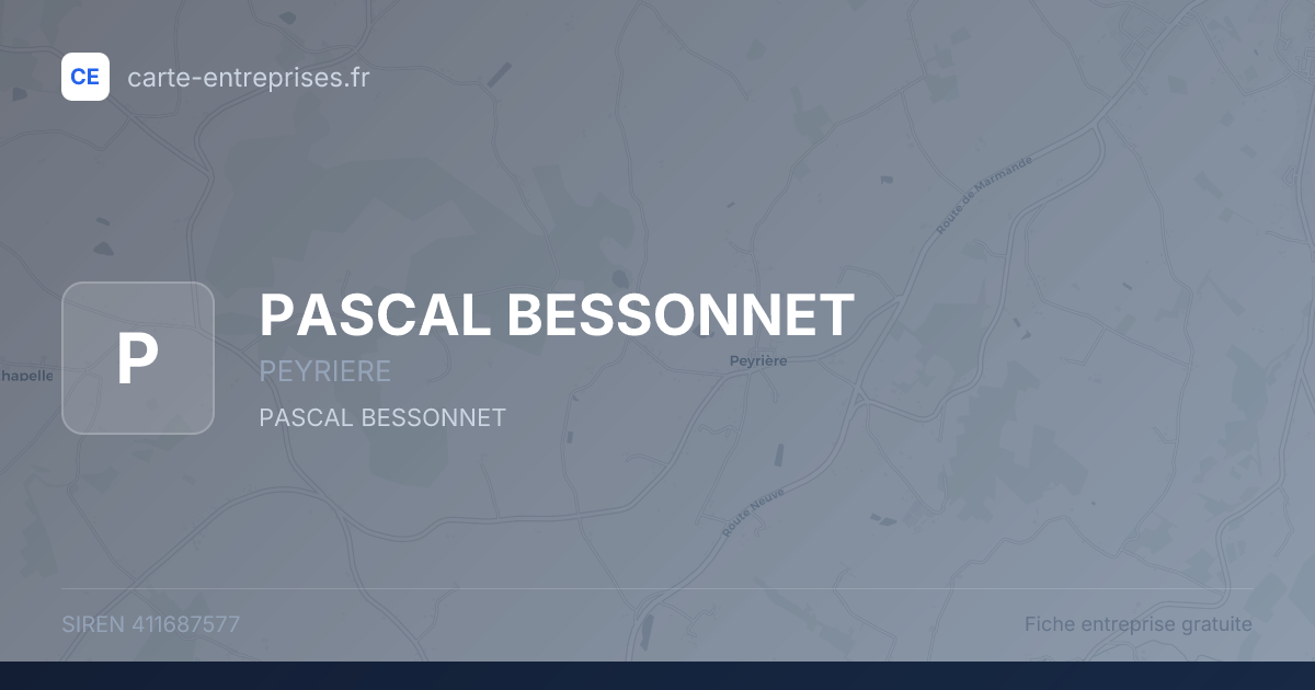 PASCAL BESSONNET — 411687577 — fiche entreprise