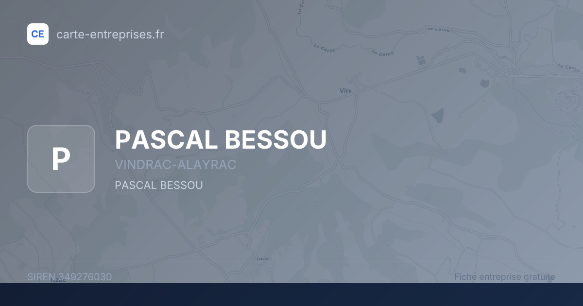 PASCAL BESSOU — 349276030 — fiche entreprise