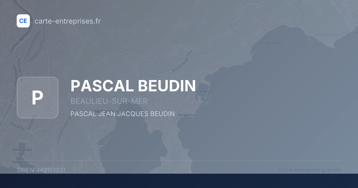 PASCAL BEUDIN — 449151331 — fiche entreprise