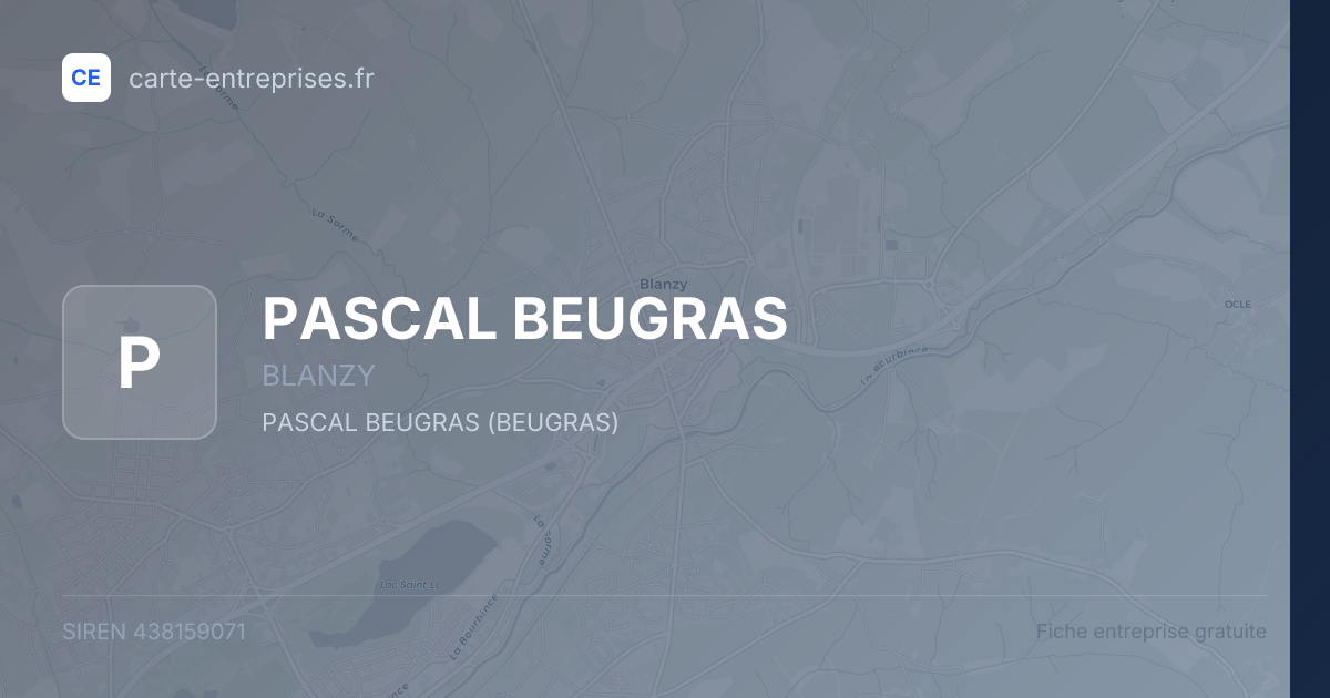 PASCAL BEUGRAS — 438159071 — fiche entreprise