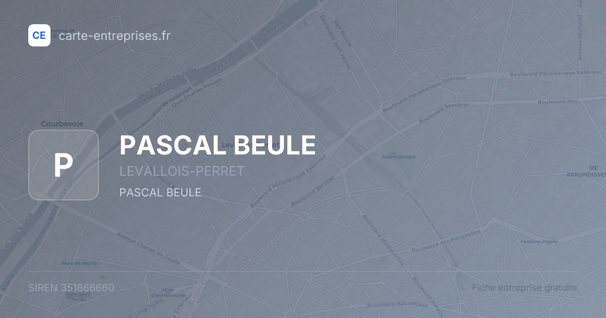 PASCAL BEULE — 351866660 — fiche entreprise