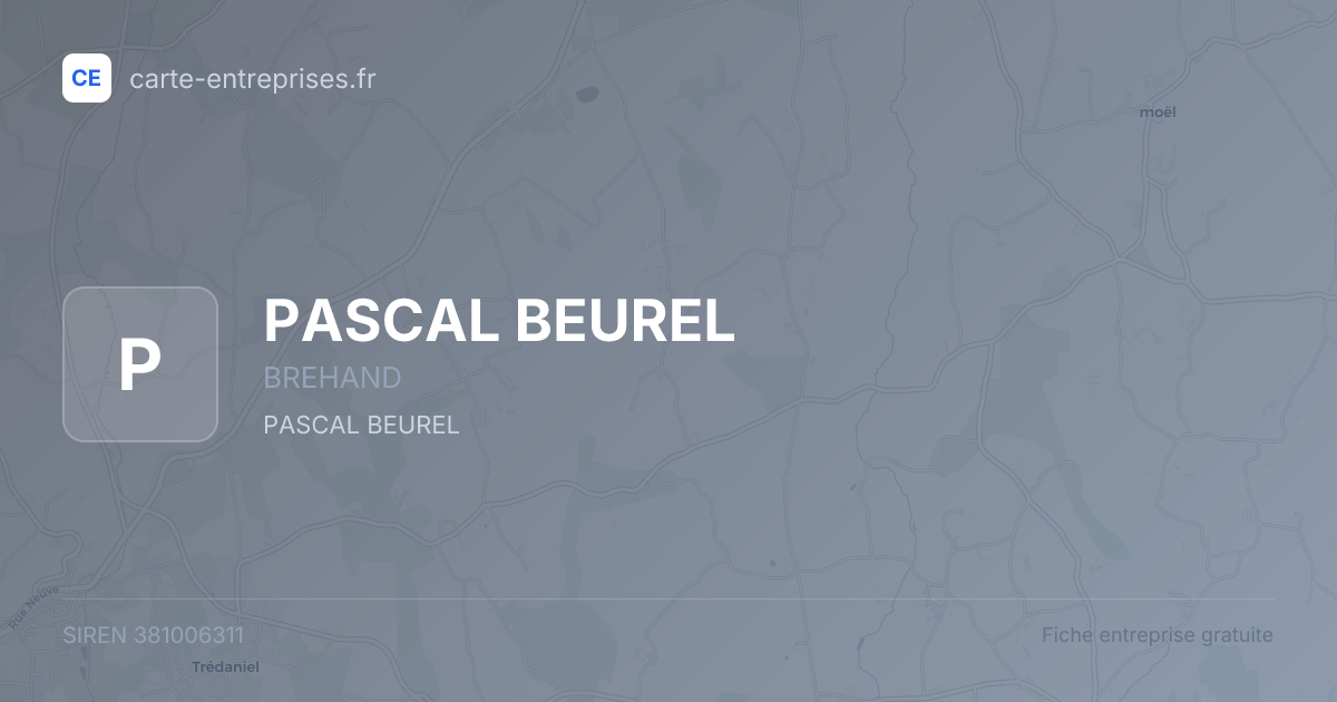PASCAL BEUREL — 381006311 — fiche entreprise