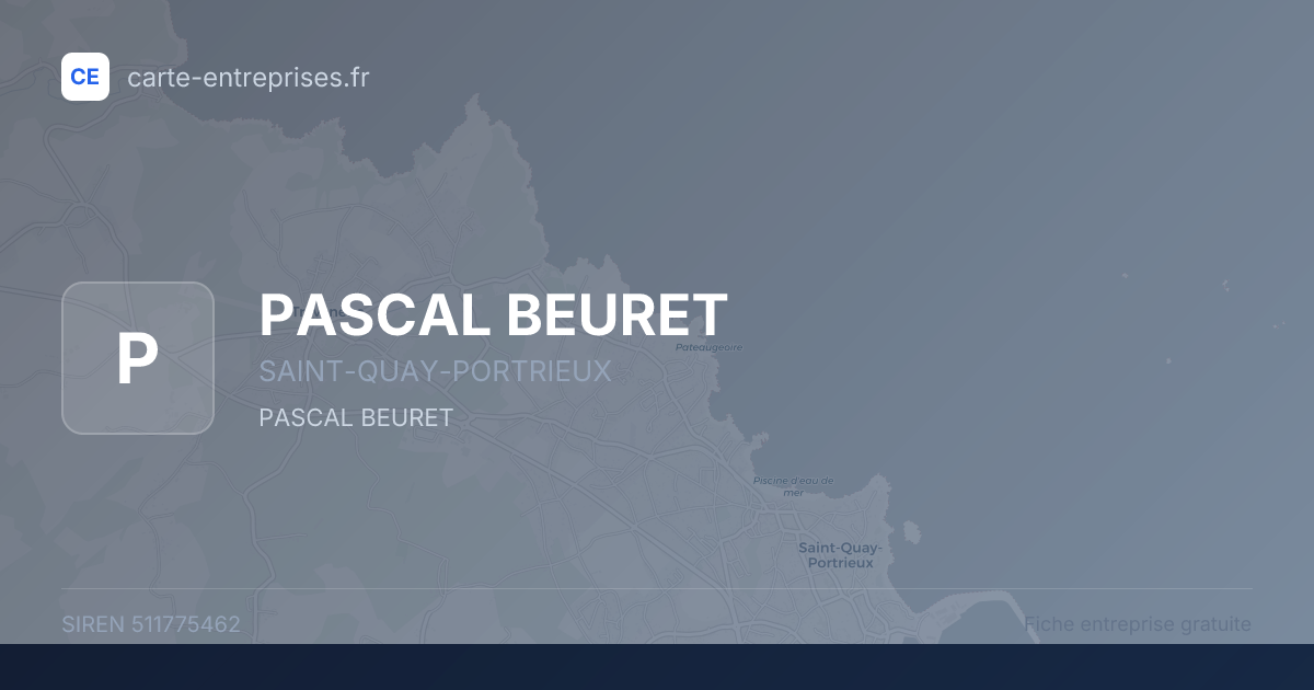 PASCAL BEURET — 511775462 — fiche entreprise