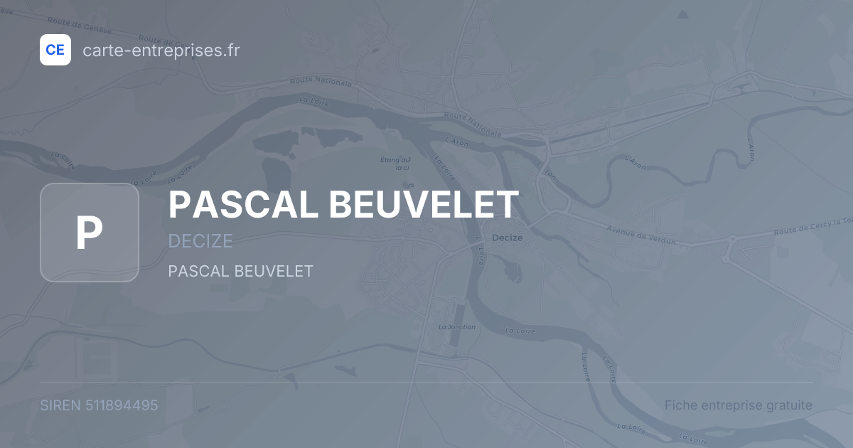 PASCAL BEUVELET — 511894495 — fiche entreprise