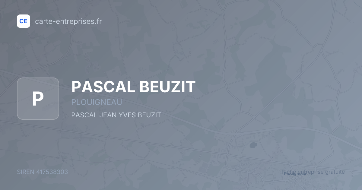 PASCAL BEUZIT — 417538303 — fiche entreprise