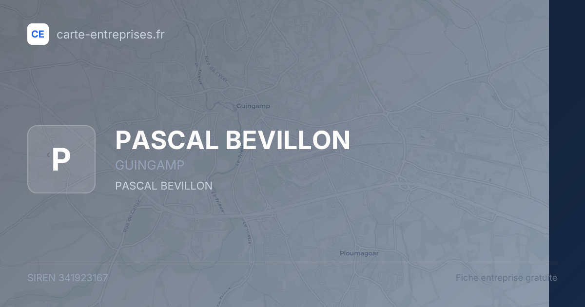 PASCAL BEVILLON — 341923167 — fiche entreprise