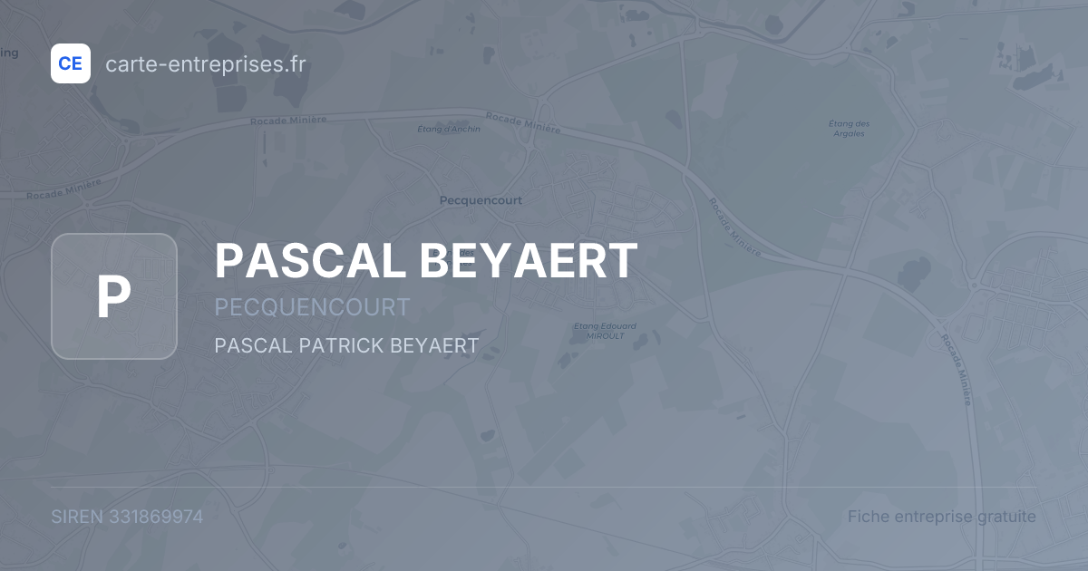 PASCAL BEYAERT — 331869974 — fiche entreprise