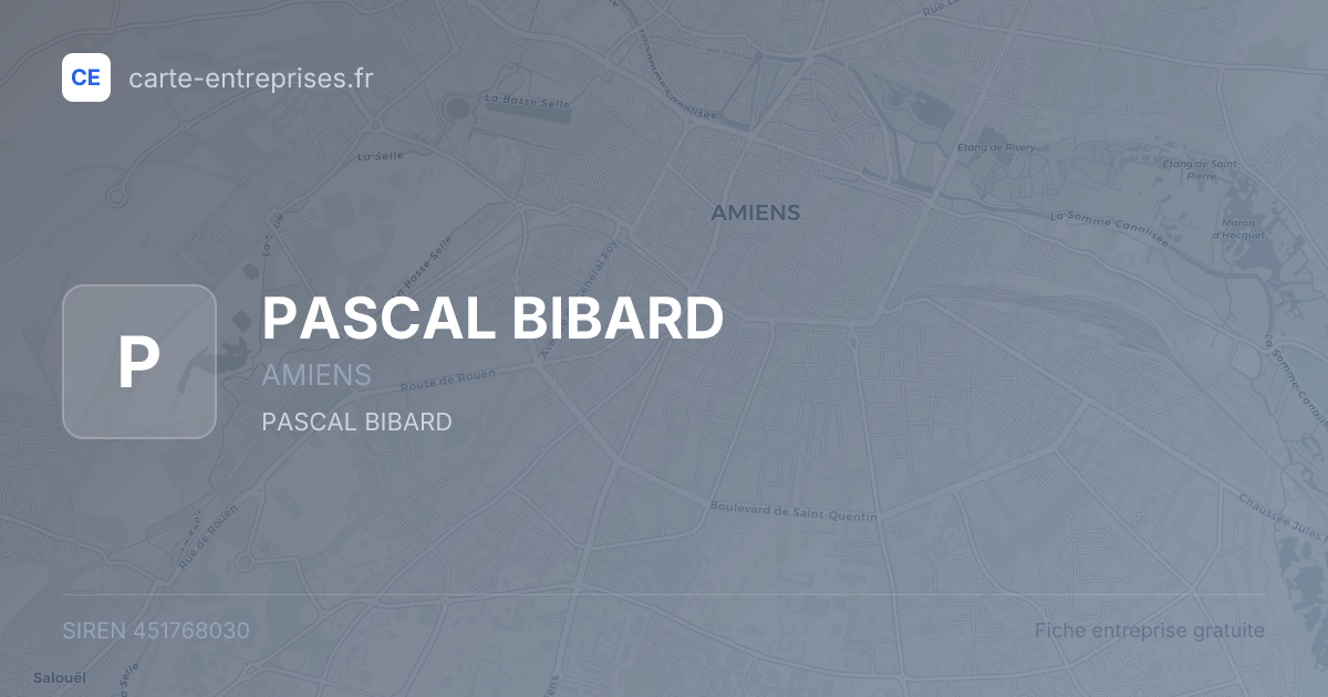 PASCAL BIBARD — 451768030 — fiche entreprise