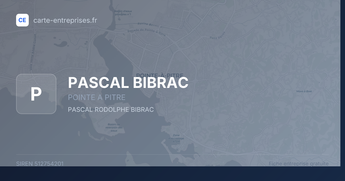 PASCAL BIBRAC — 512754201 — fiche entreprise