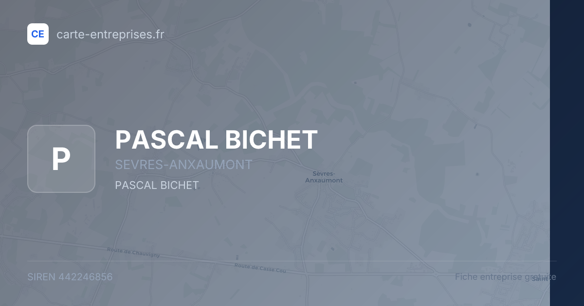 PASCAL BICHET — 442246856 — fiche entreprise