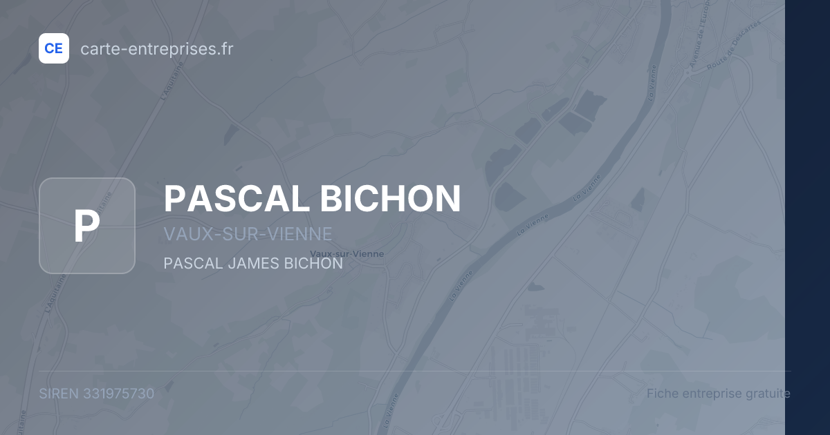 PASCAL BICHON — 331975730 — fiche entreprise