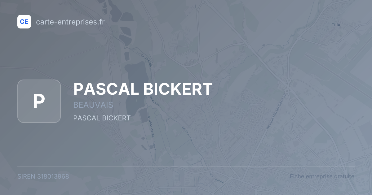 PASCAL BICKERT — 318013968 — fiche entreprise
