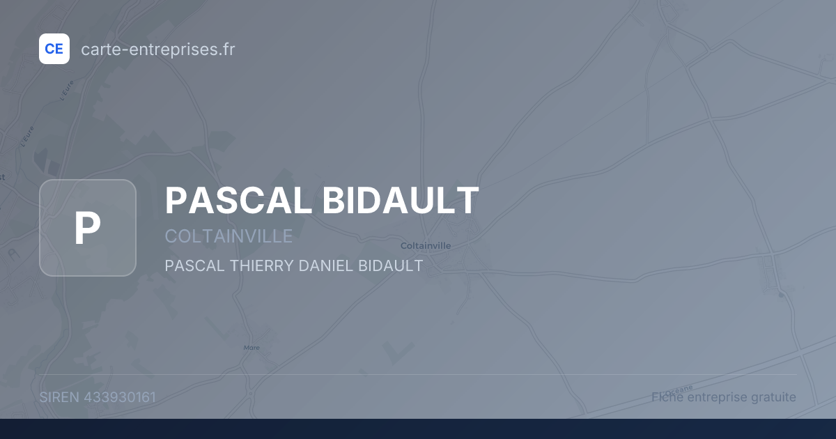PASCAL BIDAULT — 433930161 — fiche entreprise