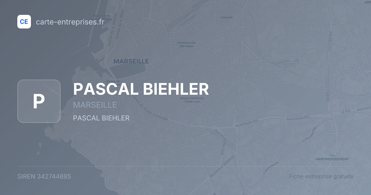 PASCAL BIEHLER — 342744885 — fiche entreprise