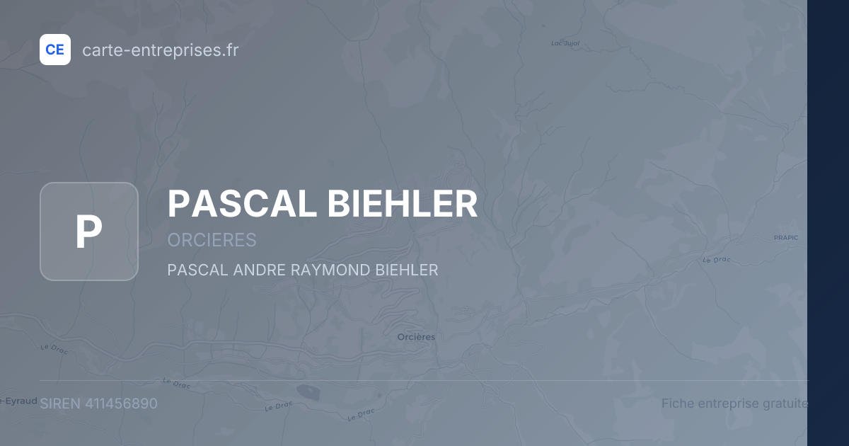 PASCAL BIEHLER — 411456890 — fiche entreprise