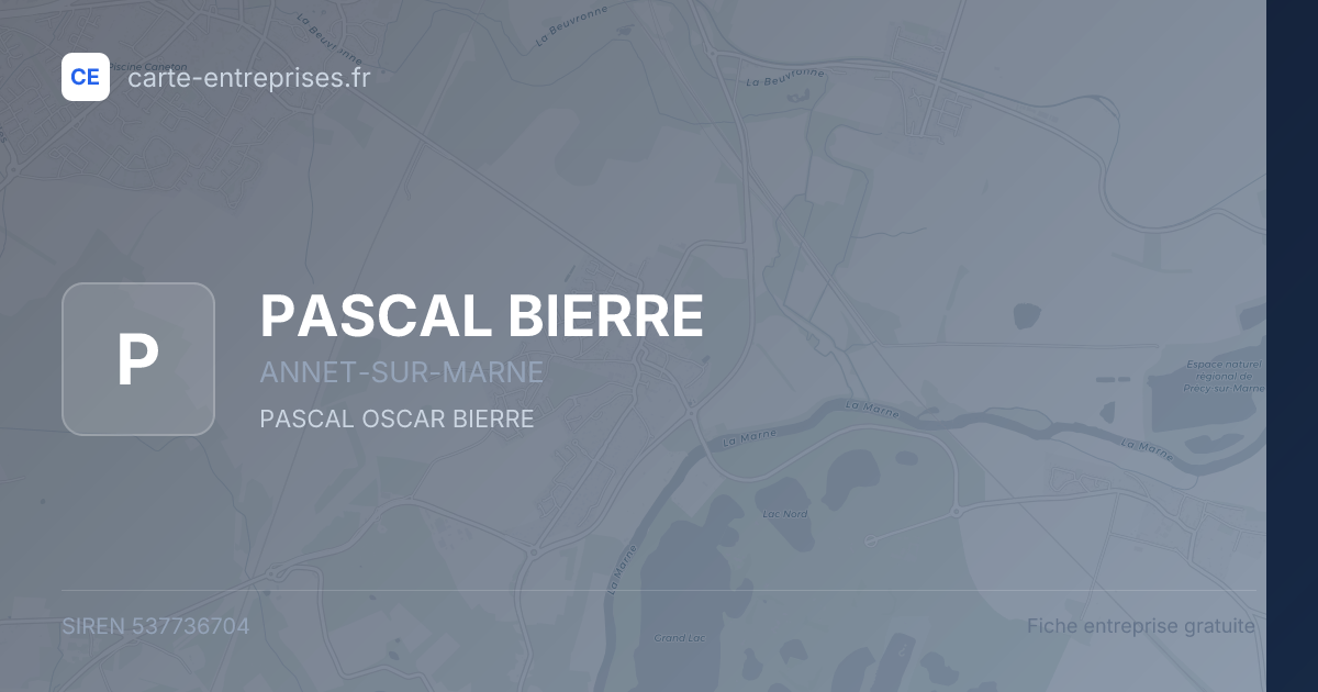 PASCAL BIERRE — 537736704 — fiche entreprise