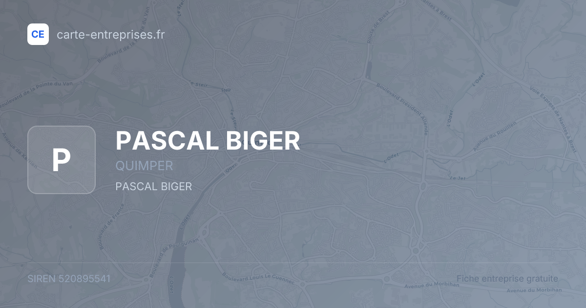 PASCAL BIGER — 520895541 — fiche entreprise
