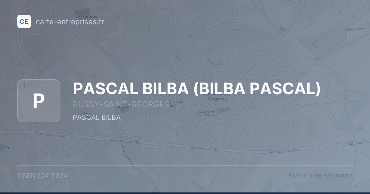 PASCAL BILBA (BILBA PASCAL) — 924111834 — fiche entreprise