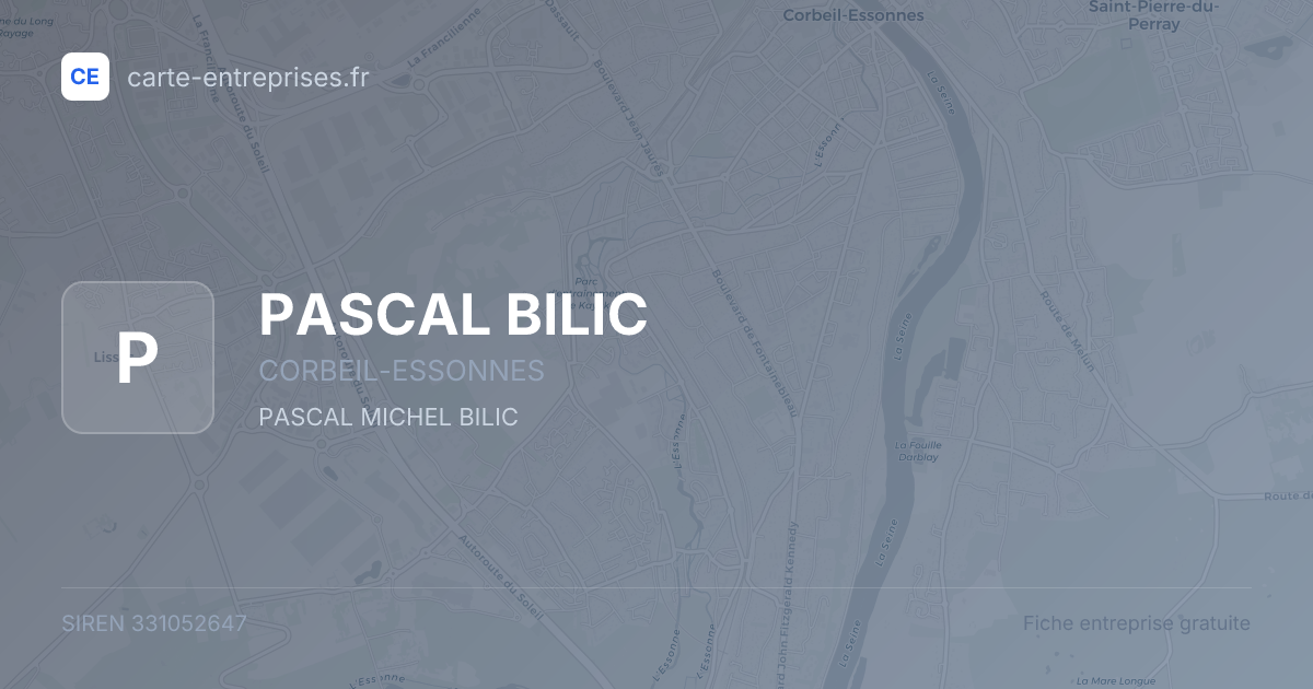 PASCAL BILIC — 331052647 — fiche entreprise