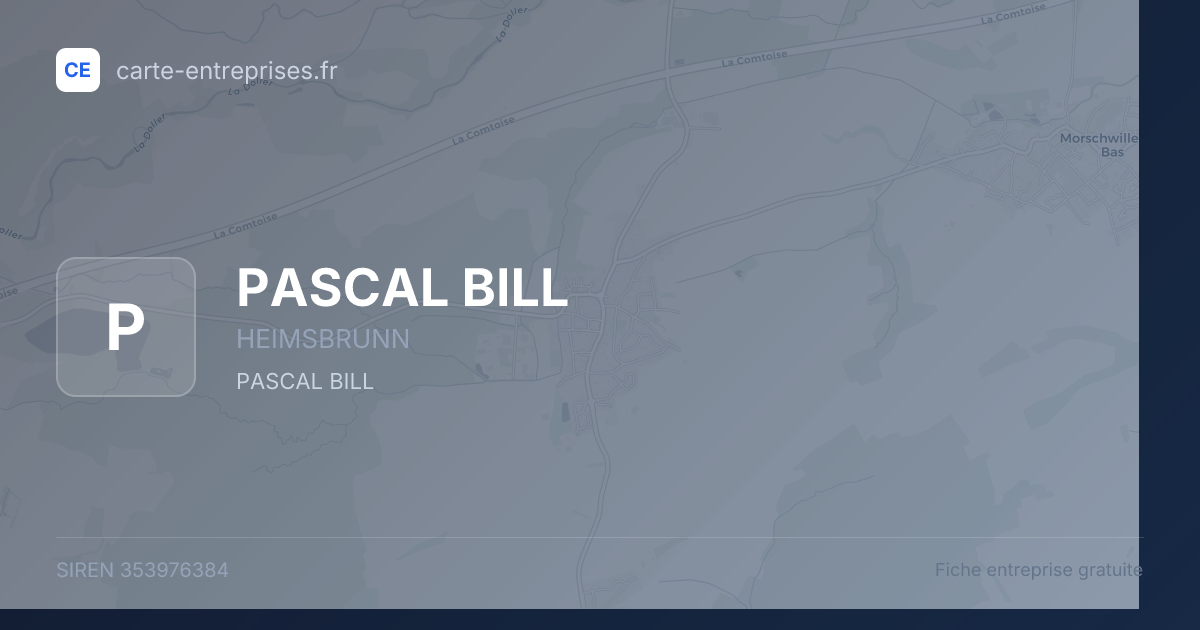 PASCAL BILL — 353976384 — fiche entreprise