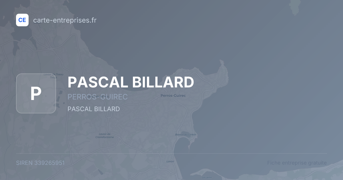 PASCAL BILLARD — 339265951 — fiche entreprise